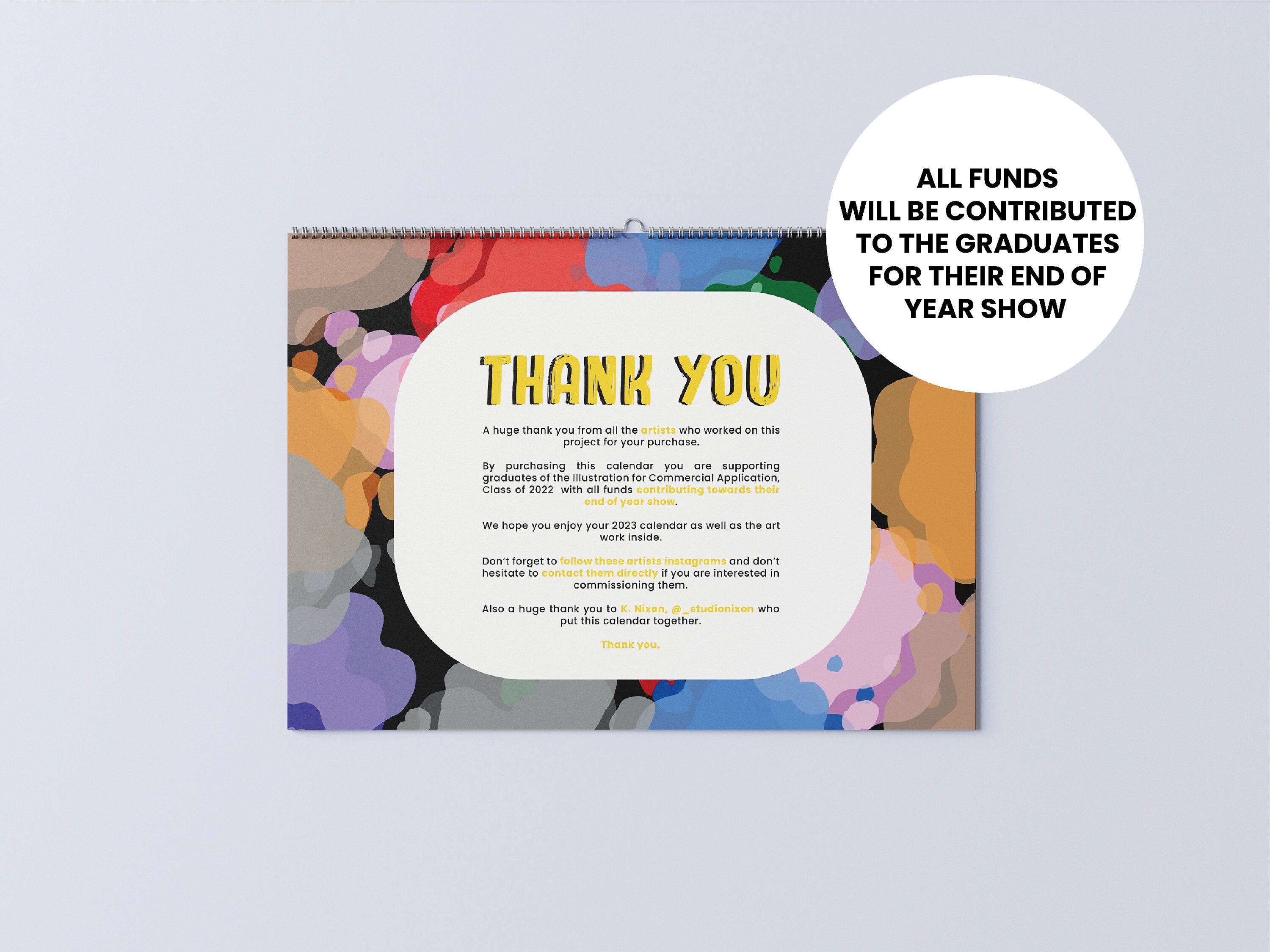 Uw 2023 Calendar 2023 Calendar By Students Of Illustration For Commercial | Etsy