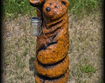 ジェフ・フレミング ビッグスカイ 手彫り木製クマ像彫刻 アンティーク 希少 Big Sky Carvers Big Sky Bears by Jeff Fleming Black Bear