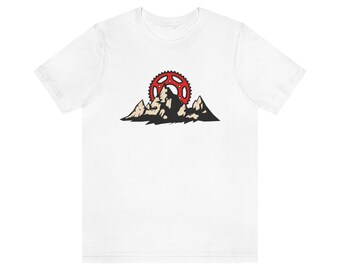 Mountain & Sprocket Shirt, Bicycle Shirt, Mountain Bike, Cyclist Gift, Bike Gift, Gift for Dad, Mountain Bike Shirt, Fathers Day Gift