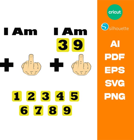 I Am 39 Plus Middle Finger Svg Hand Sign Svg Middle Finger | Etsy