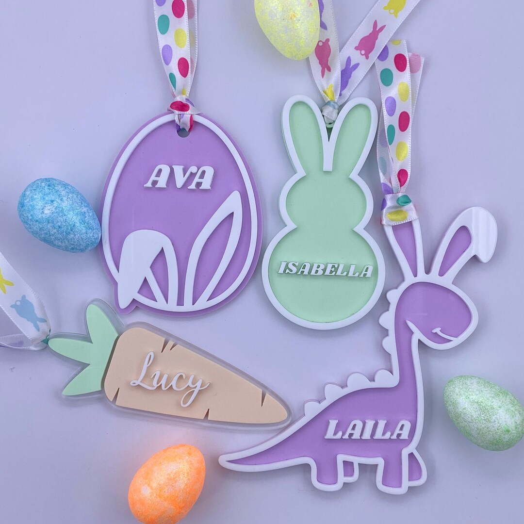Personalized Easter Basket Name Tags Etsy