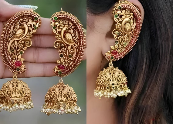 30+ Ear Cuff Designs for Brides & Bridesmaids | Bridal jewellery indian,  Indian wedding jewelry sets, Indian bridal jewelry sets
