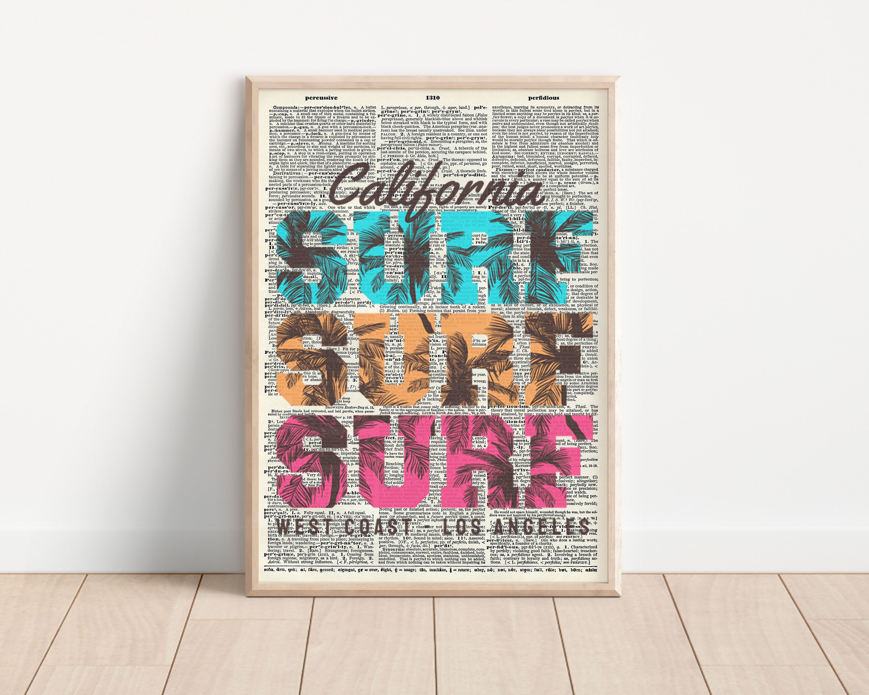 California Surf Dictionary Print Etsy