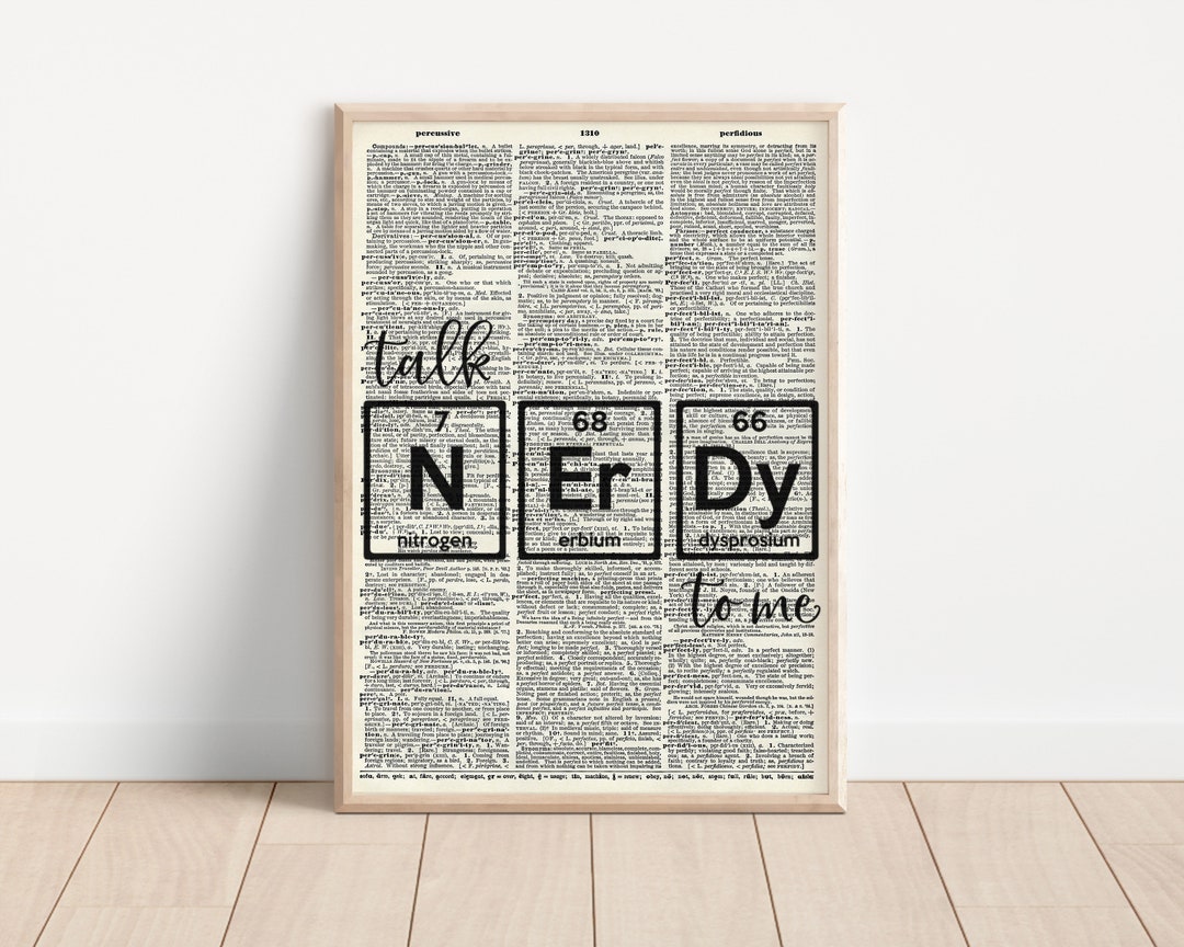 Talk Nerdy to Me Dictionary Print Etsy