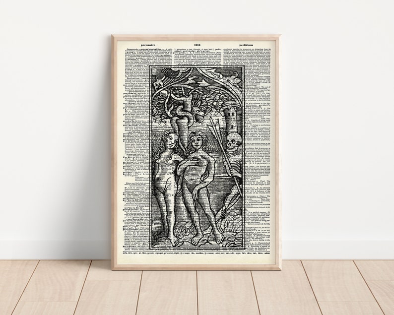 Adam and Eve Art Print - Etsy