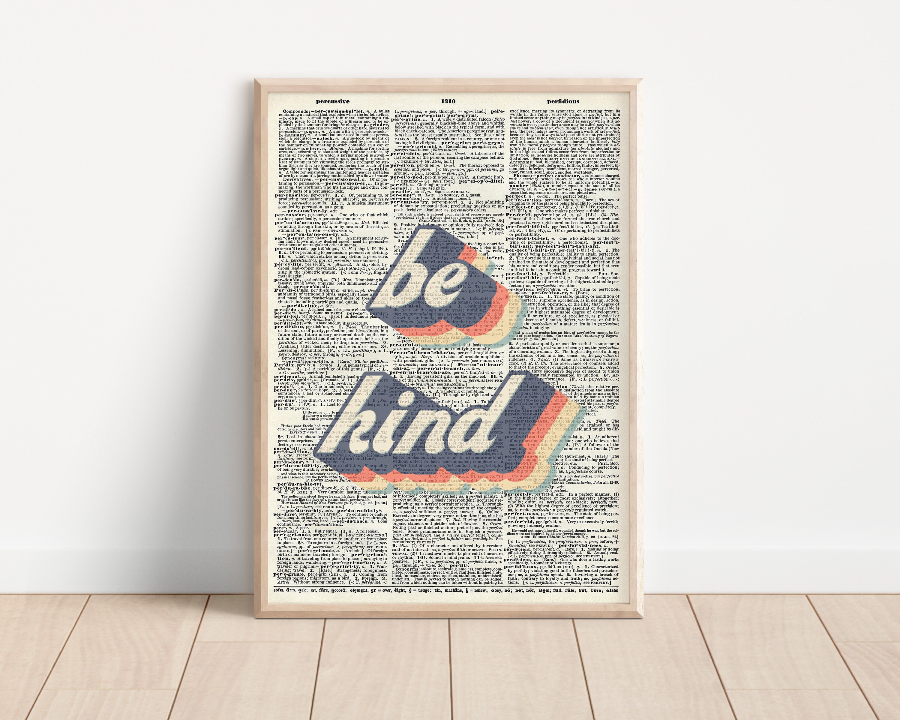 Be Kind Dictionary Print 