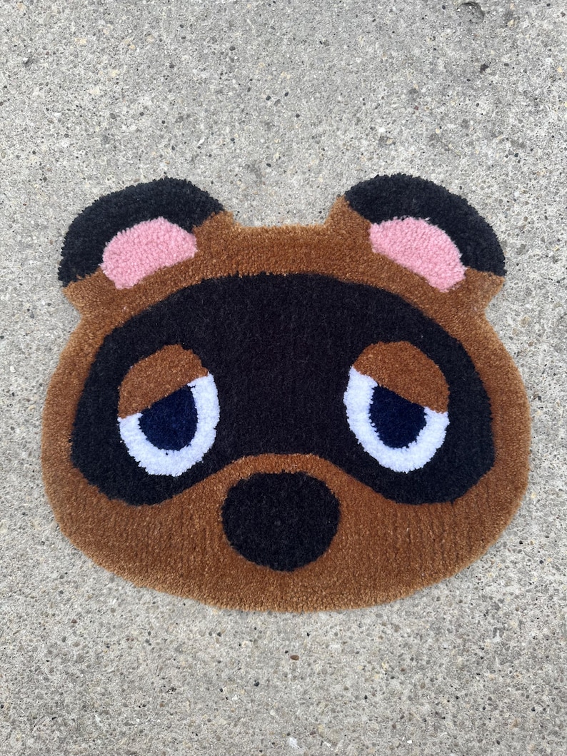 ACNH (tom Nook, Bag O’ Bells, Leaf) Tufted Rugs / 100% Handmade ...