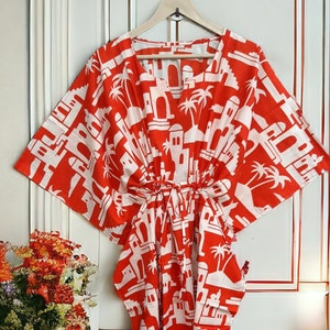 Cotton kaftan, indian Hand made Soft Cotton Caftan Dress, Beach Cover Up, Nightwear Dress Price: