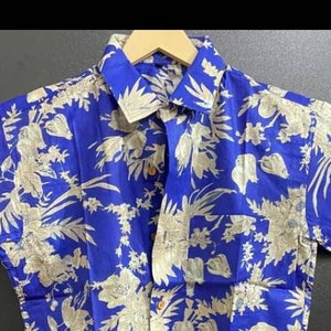Voile cotton shirts summer wear shirts 100% Cotton Hand block Print Shirt,Half Sleeve Shirt,Fine Stitch.