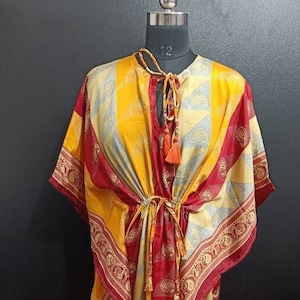 Silk Kaftan, Lounge-wear For Woman, Silk Caftan Dress, Vintage Kaftan, Gifts For Her, Plus Size Dress, Bridesmaids Party