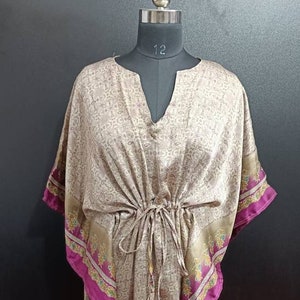 Vintage Lounge-wear For Woman, Vintage Kaftan, Silk Kaftan, Soft And Comfortable Kaftan, Silk Caftan Dress, Gifts For Her, Plus Size Dress
