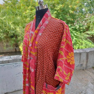 Vintage Kantha Women Jacket Quilted Jacket Hand Crafted Cotton Long Boho, Hippie, Patch, light weight Women Short Coat Ladies Winter Jacket