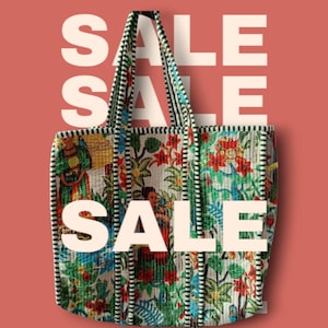Großhandelsmenge Einkaufstaschen, indische gesteppte Herstellungs-Einkaufstasche, Frauen-Einkaufstaschen-Tasche, Blumenblock-Druck-Tasche ethnische Baumwolltaschen