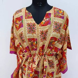 Silk Kaftan, Lounge-wear For Woman, Silk Caftan Dress, Vintage Kaftan, Gifts For Her, Plus Size Dress, Bridesmaids Party