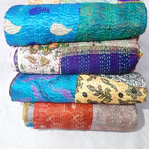 wholesale, lot of scarf, Kantha stitch silk reversible scarf/wrap