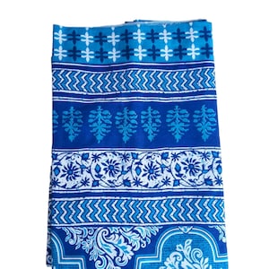 Sábana con estampado de bloques a mano y 2 almohadas: 90-108 pulgadas (tamaño queen), almohada de 18 x 27 pulgadas