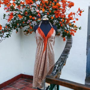 Vestido boho tamanho livre, vestido de verão, vestido longo de seda, moda de verão boho, festival hippie, roupa de festa, moda, vestido de seda sari reciclado