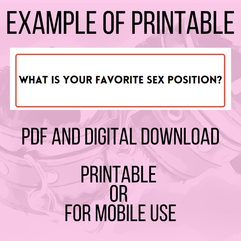 Kinky BDSM Question Game PDF Digital Download Printable BDSM, Lewd ...