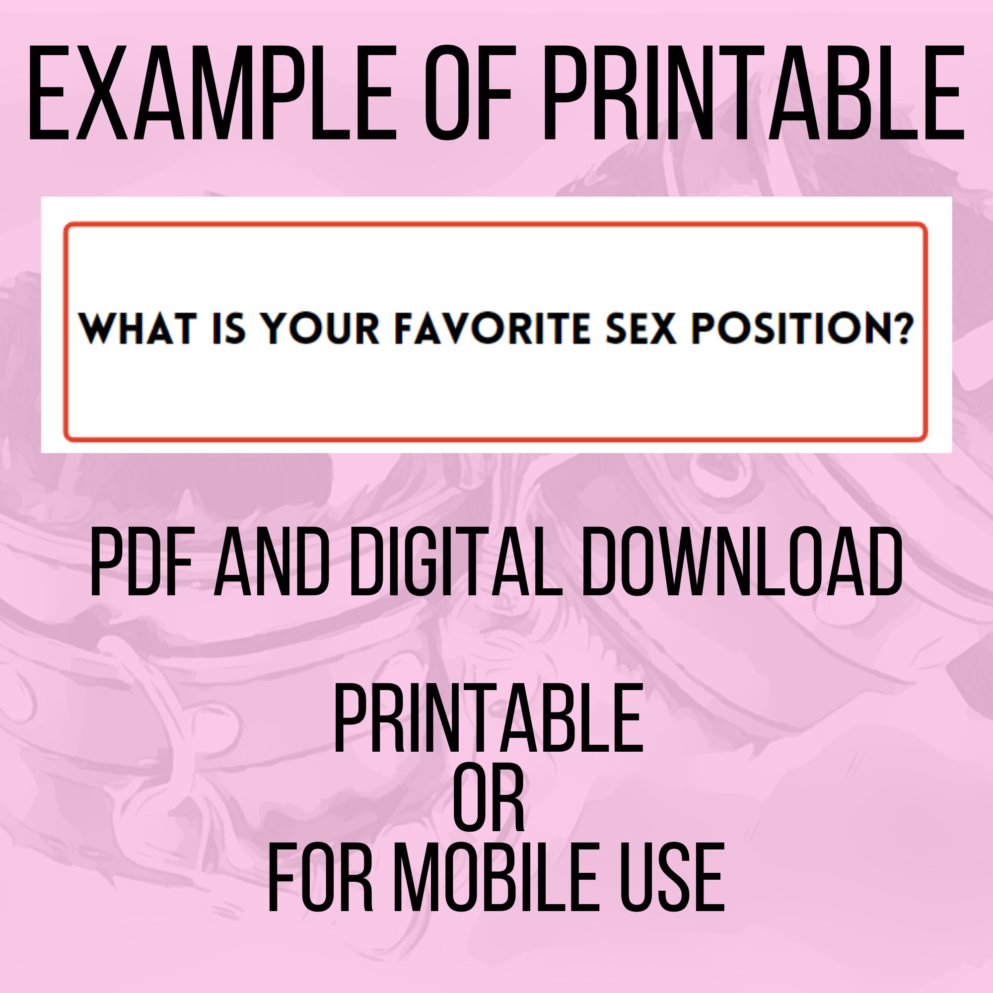 Kinky BDSM Question Game PDF Digital Download Printable BDSM, Lewd ...