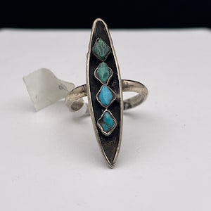 Vintage 925 sterling silver turquoise ring