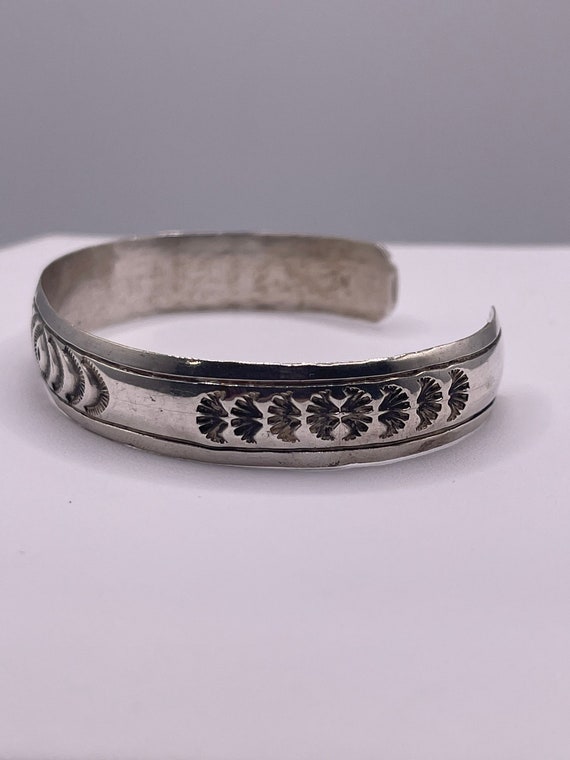 Vintage Circa 1970s Navajo Sterling Silver Artist… - image 2