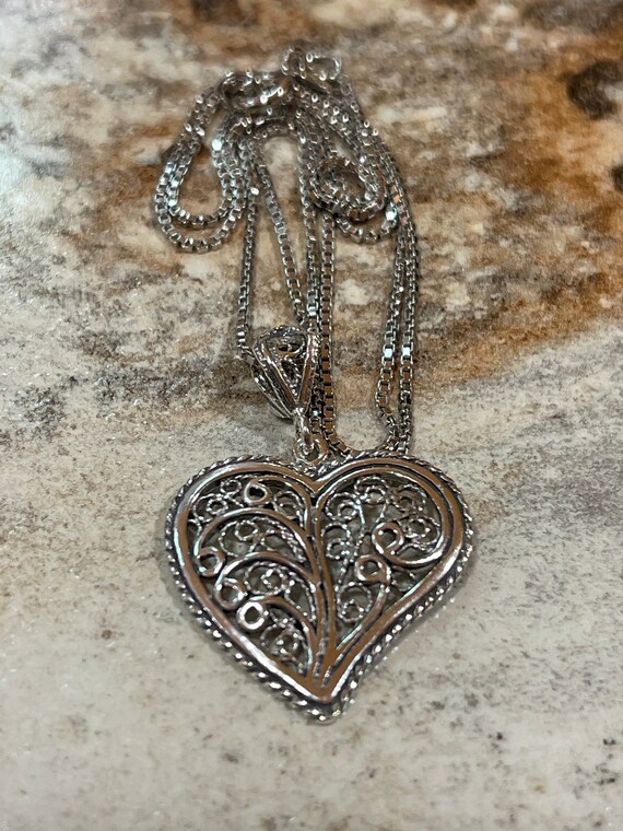 ★SENTIMENTS★ NO.477 [SILVER] HEART TREE NECKLACE Silver Heart Shaped Tree of Life Necklace. Silver Plated