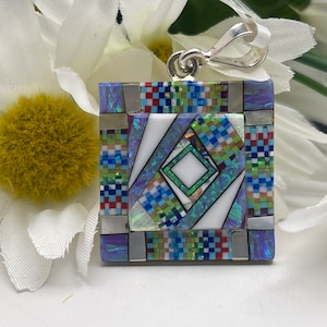 hand inlaid pendant