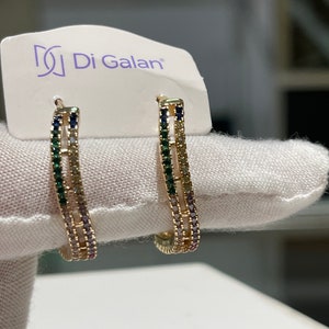18k gold filled Swarovski Crystal hoop earrings!