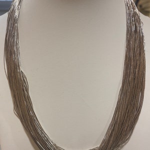 Vintage liquid silver Navajo necklace