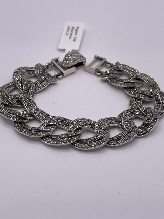 Fas Silver signed fas bracelet - Gem