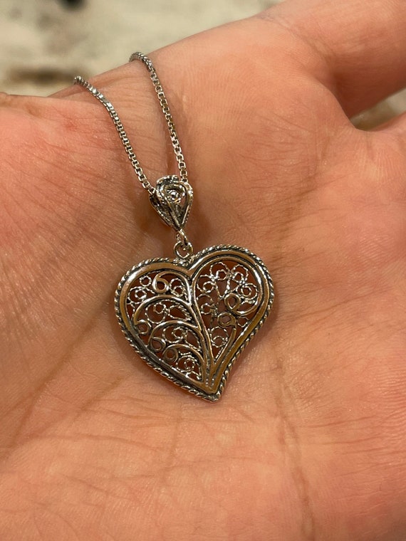 Tree of Life Sterling Silver Heart Necklace - Etsy