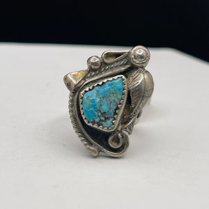 Vintage turquoise 925 sterling zilveren ring