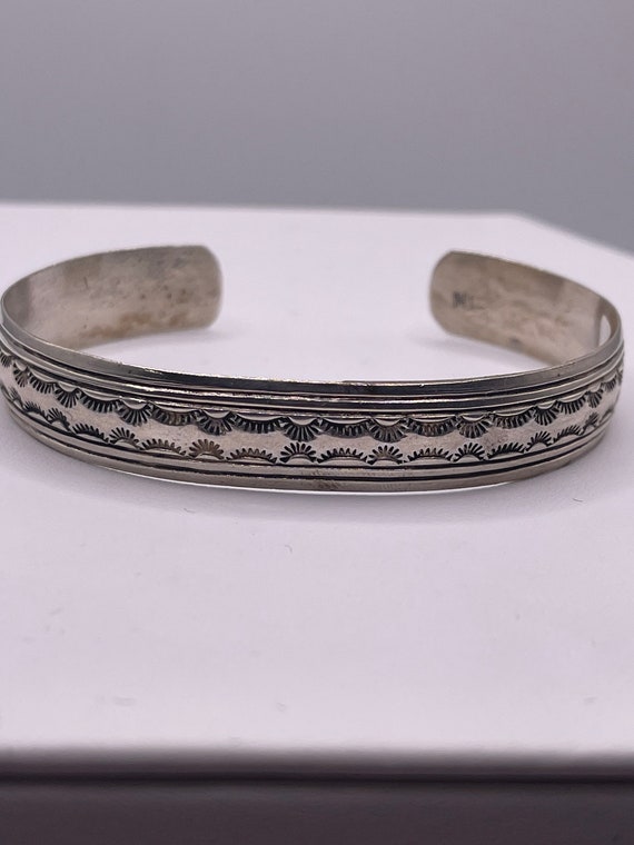 Vintage Circa 1970s Artist Signed Navajo Bracelet