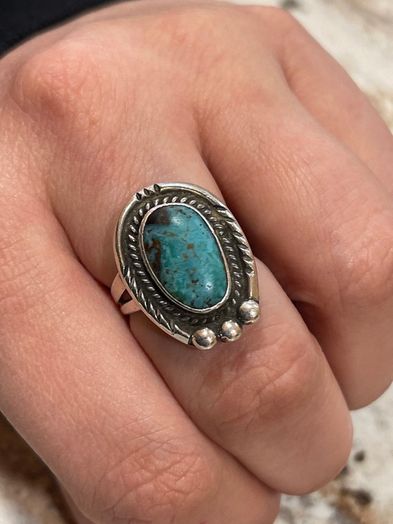Vintage turquoise sterling Gem