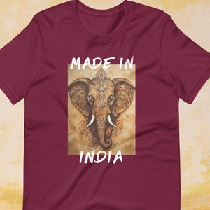 Hindu Indian Henna Elephant Tshirt | Henna Art Gift Shirt | Henna Animal - Unisex t-shirt