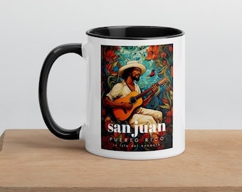 Puerto Rican Pride Coffee Mug Boricua Jibaro Puerto Rico Gift Art San Juan Souvenir
