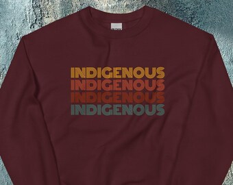 Felpa indigena Maglione della tribù dei nativi americani Apache Cherokee Chocktaw Navajo Unisex