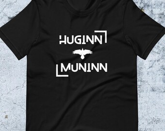 Huginn & Muninn Norse Mythology T-shirt Odin Raven God Viking shirt - Unisex tshirt