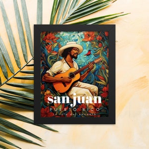 San Juan Porto Rico Taino Jibaro Affiche encadrée Boricua Wall Art