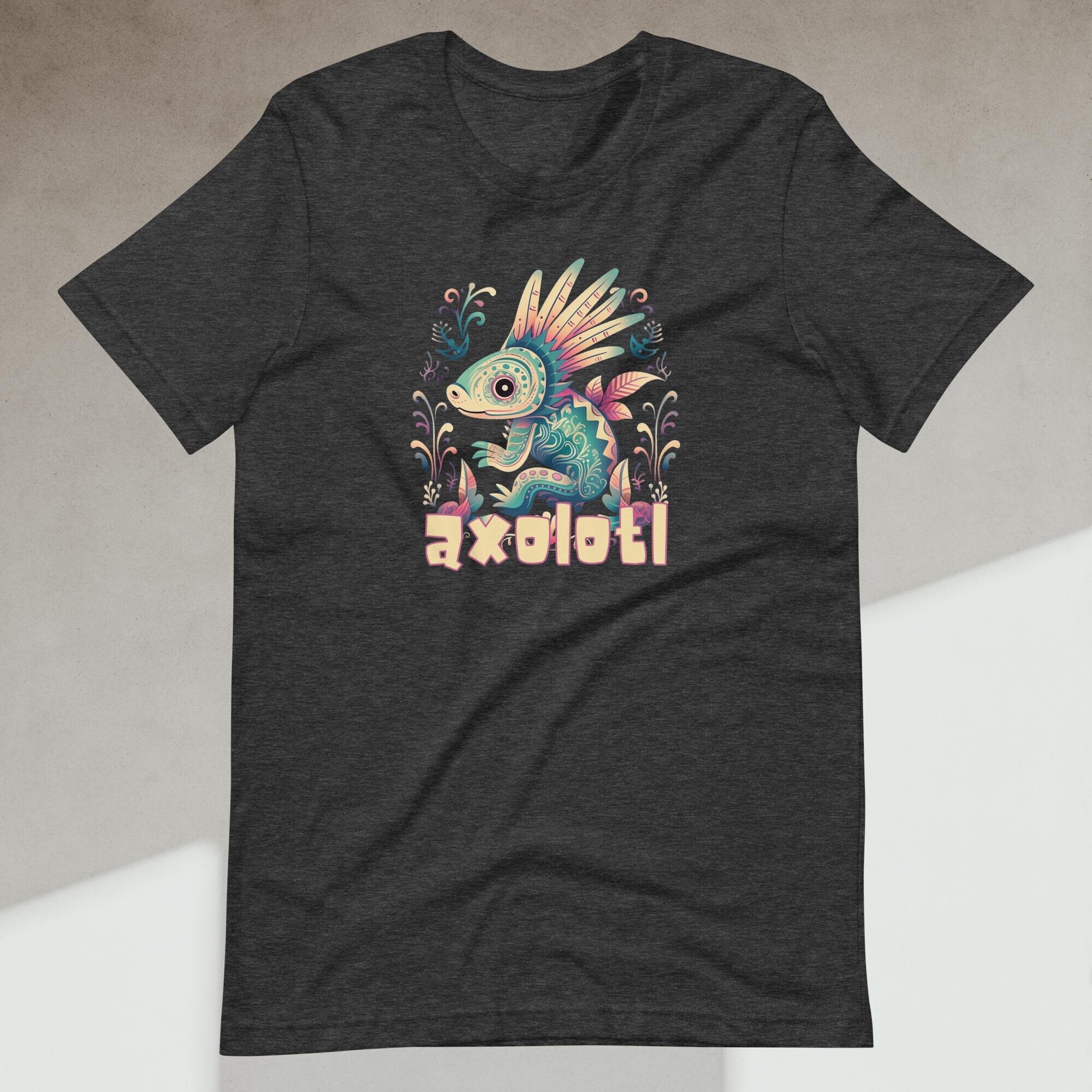 Axolotl Tshirt Aztec Salamander Mexico City Art Shirt Aztec