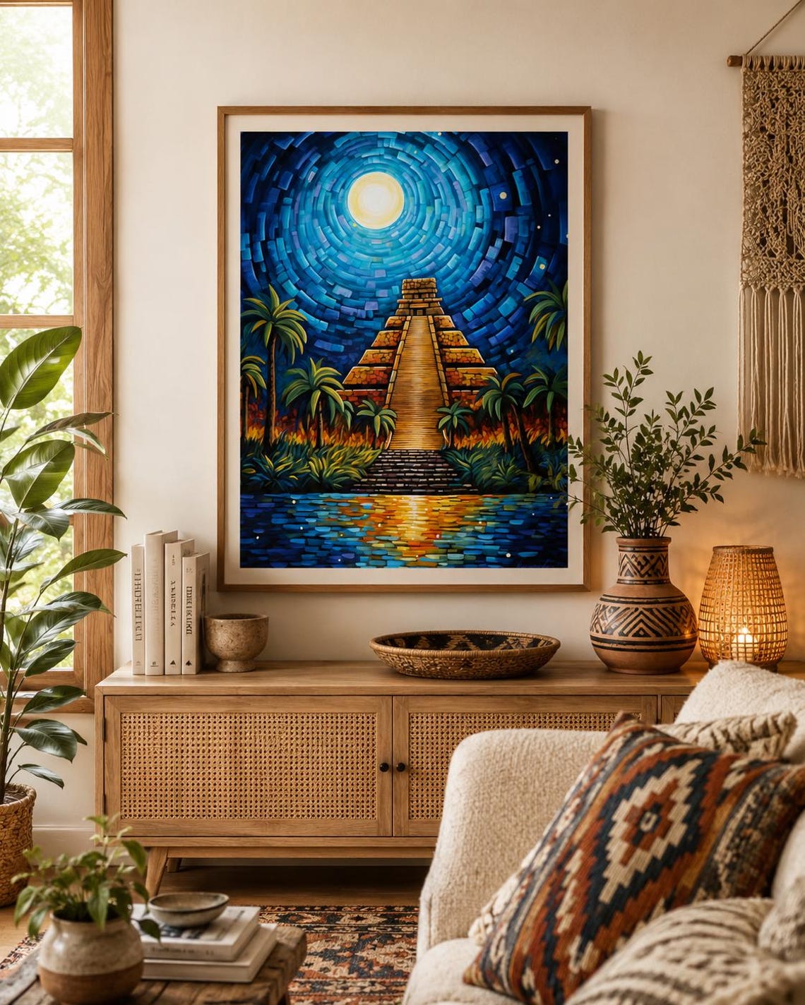 Aztec Aztlan Pyramid Poster Art | Mayan, Incan Temple Print - Etsy