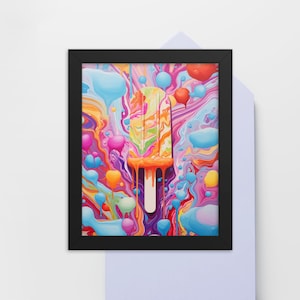 Mexican Paleta Art Poster Framed poster | Paletas Print Art Gift
