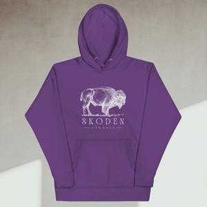 Skoden Stoodis Buffalo Hoodie | Native Pride Sweatshirt | Indigenous Unisex Hoodie | Tribal Buffalo Shirt | Native Gift