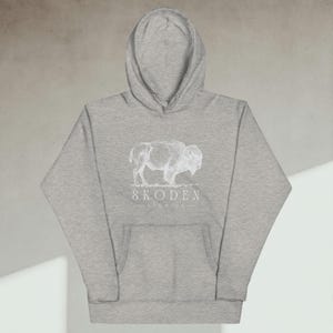 Skoden Stoodis Buffalo Hoodie | Native Pride Sweatshirt | Indigenous Unisex Hoodie | Tribal Buffalo Shirt | Native Gift