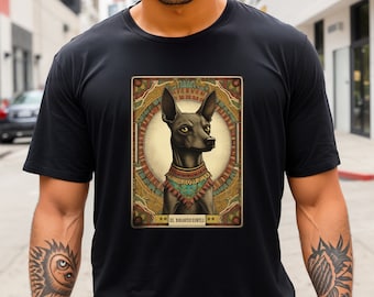Tarot Card El Xoloitzcuintli Shirt Mexican Hairless Dog T-shirt Aztec Dog Art - Unisex Graphic tshirt