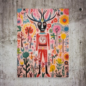 Poster norreno Ekthyrnir Wall Art Valhalla Viking Stag Mythology Pagan