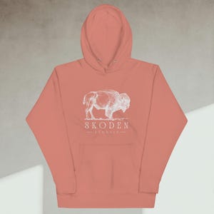 Skoden Stoodis Buffalo Hoodie | Native Pride Sweatshirt | Indigenous Unisex Hoodie | Tribal Buffalo Shirt | Native Gift
