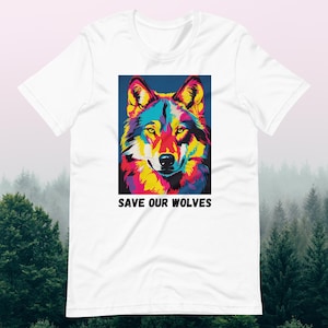 Save Our Wolves Tshirt - Protect Endangered Wolf Species - Unisex shirt
