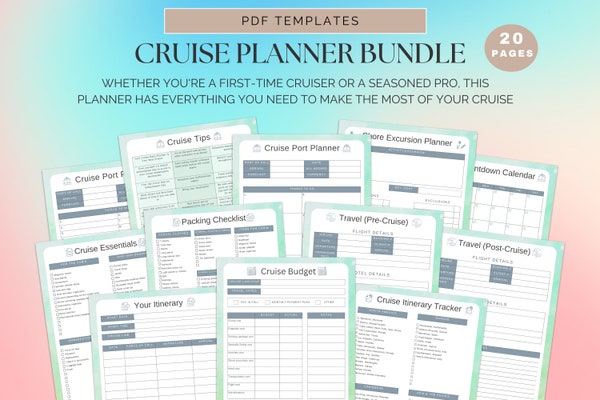 Cruise Planner, Instant Download, Cruise Planning Kit Printable ...
