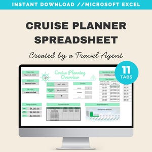 Cruise Planner Excel Spreadsheet, Cruise Planner Spreadsheet, Cruise Planner, Excel Spreadsheet for Cruise, Cruise Planner, Cruise Organizer